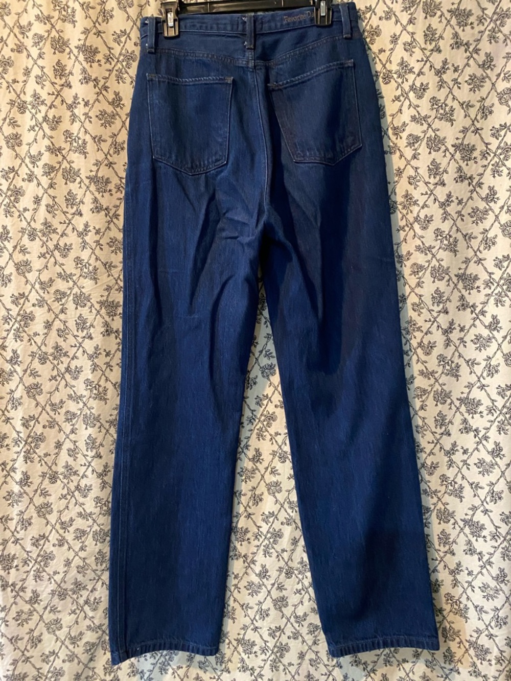 Favorite Daughter High-Rise Straight Jeans - Deep Indigo Blue - Picture 2 of 6